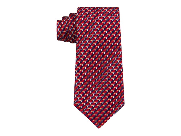 Tommy Hilfiger Men's Classic Small Toucan Silk Twill Tie Red One Size ...