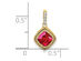 2/5 Carat (ctw) Natural Ruby Pendant Necklace in 14K Yellow Gold with Diamonds and Chain