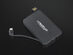 LithiumCard Wallet Battery with Smartphone Charger