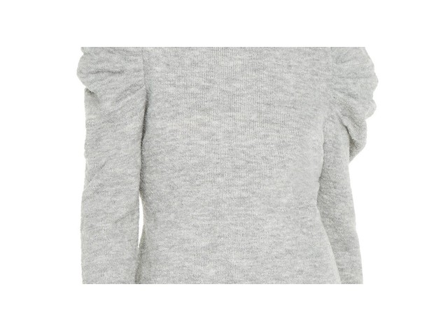 INC International Concepts Women's Puff-Sleeve Sweater Gray Size Large