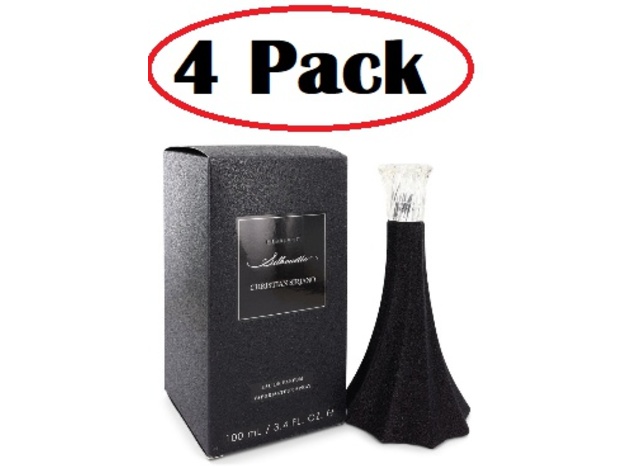 4 Pack of Silhouette Midnight by Christian Siriano Eau De Parfum Spray 3.4 oz