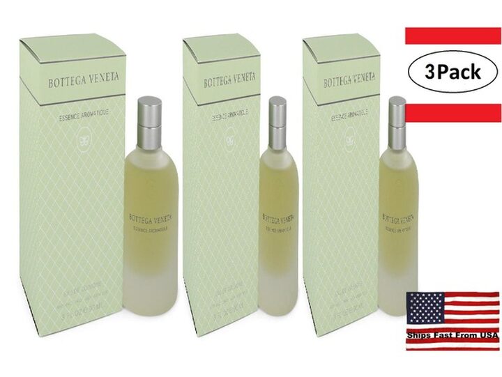 3 Pack Bottega Veneta Essence Aromatique by Bottega Veneta Eau De Cologne Spray 3 oz for Men