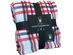 Spyder Sherpa Lined Printed Flannel Ultra Plush Throw Blanket 50" X 70" White/Red/Black