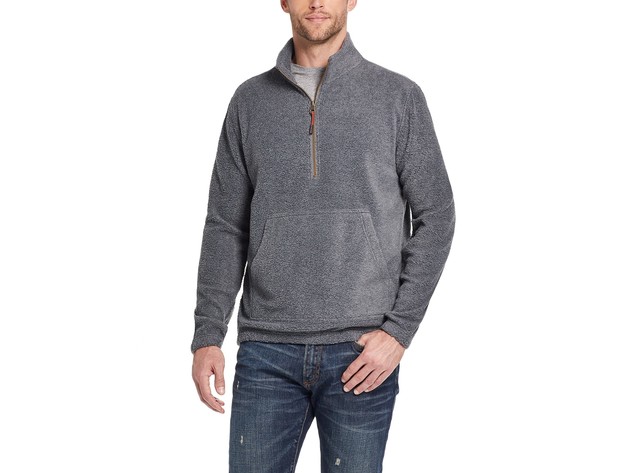 Weatherproof Vintage Men's Quarter-Zip Pullover Sweater Gray Size Large