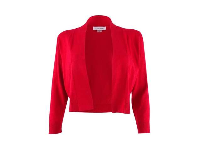 Calvin Klein Women's Shrug Cardigan Red Size Small