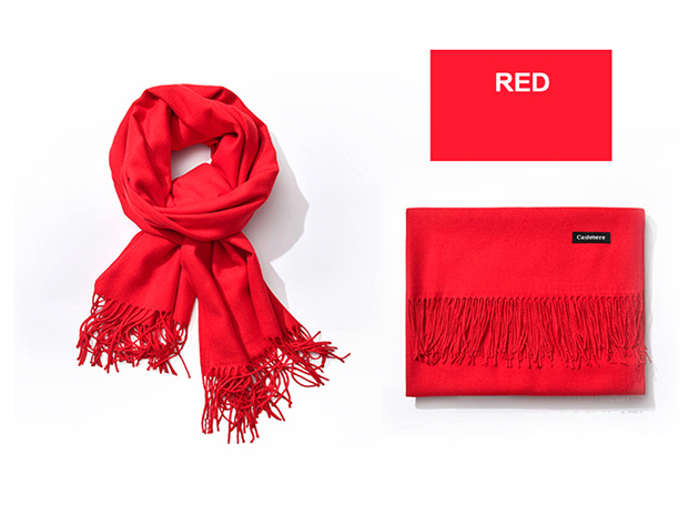 Lavisha Cashmere-Blend Shawl (Christmas Red)