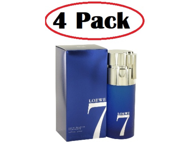 4 Pack of Loewe 7 by Loewe Eau De Toilette Spray 3.4 oz