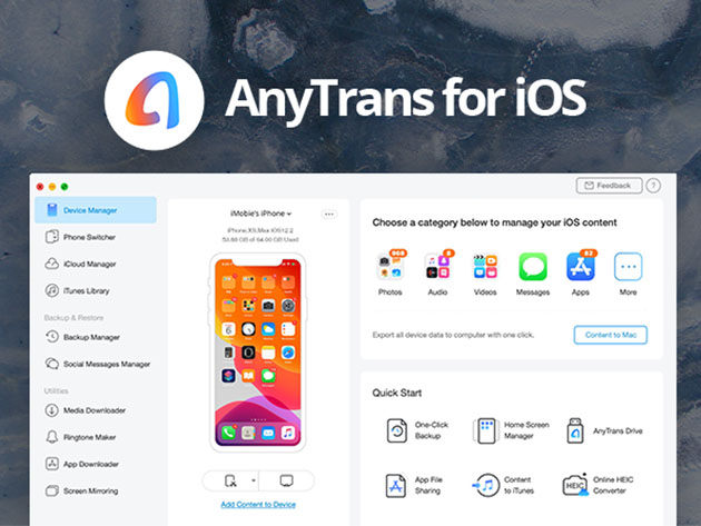 AnyTrans® One-Stop Content Manager for iOS