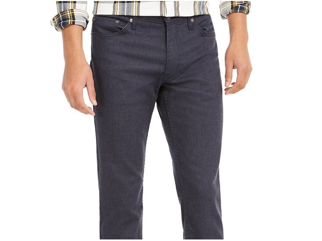 Levis Men's 511 Slim-Fit Stretch Flannel Jeans Black Size 33X30 | Joyus
