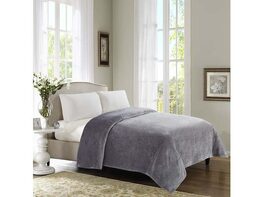 400 Series Solid Plush Blanket Heather Full/Queen