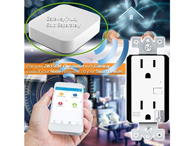 Enerwave ZW15SM-N Z-Wave In-Wall Smart Meter On / Off Switch (New)