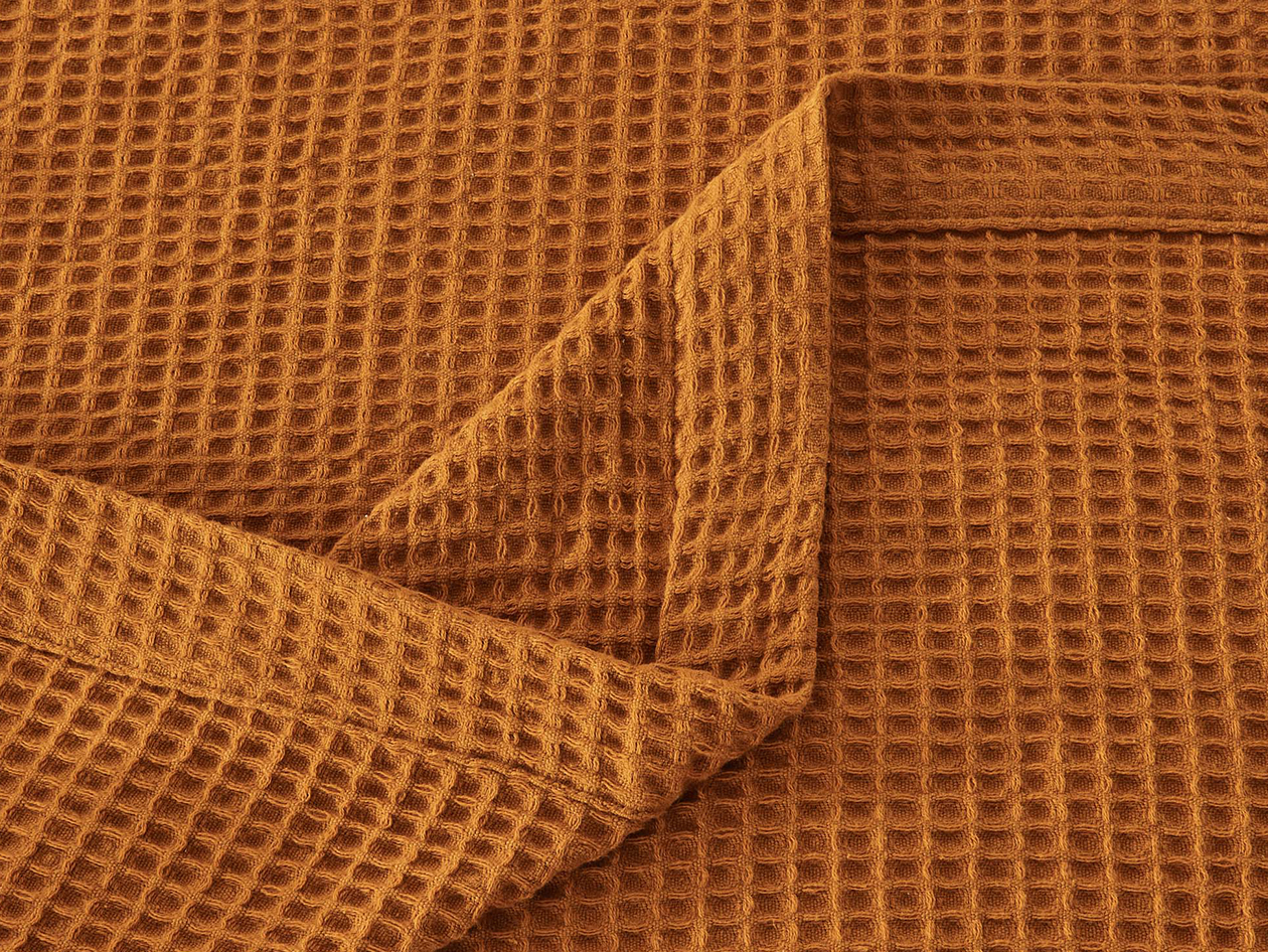 Vintage Cotton Waffle Blanket (Throw/Bronze)