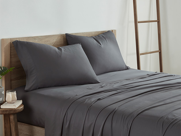 Kathy Ireland 300 Thread Count 100% Bamboo Rayon Sheet Set (Full/Charcoal)