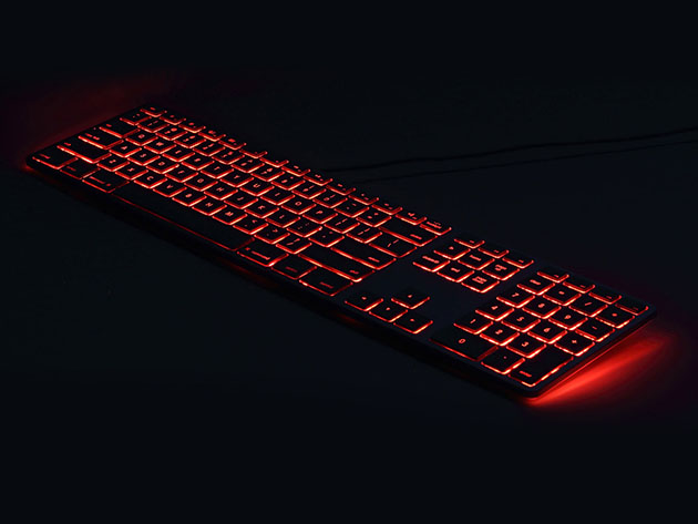 Matias RGB Backlit Wired Aluminum Keyboard (Black/PC)