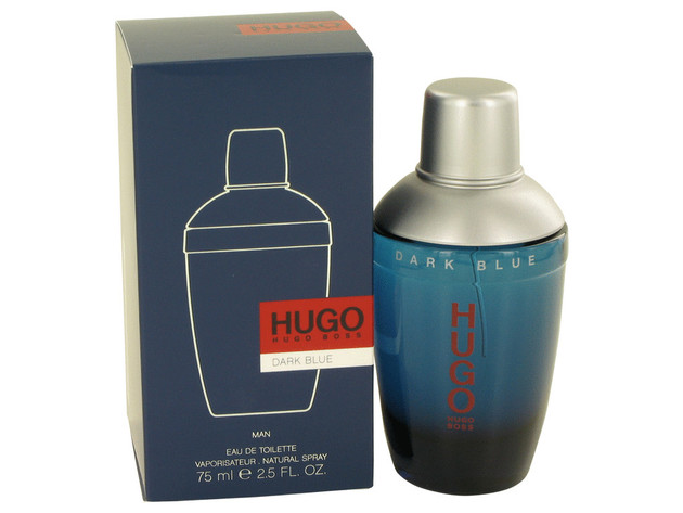 3 Pack DARK BLUE by Hugo Boss Eau De Toilette Spray 2.5 oz for Men