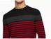 Calvin Klein Men's Colorblock Striped Sweater Red Size Extra Large