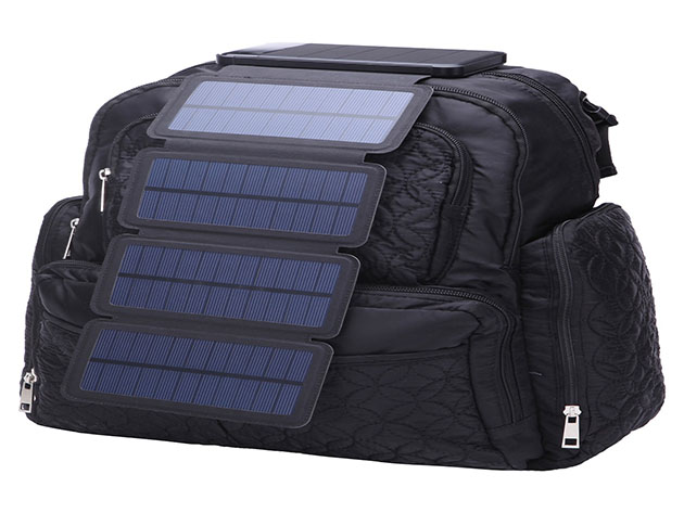 4-Panel Foldable Solar Phone Charger & 10,000mAh Power Bank