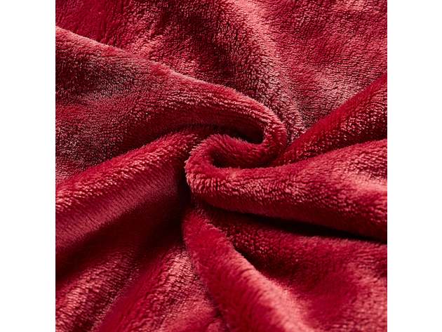 Classic Solid Fleece Blanket Merlot King