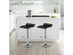 Costway Set of 2 Swivel Bar Stool PU Leather Adjustable Kitchen Counter Bar Chairs - Black