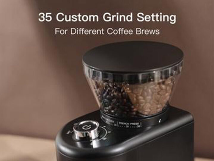 Conical Burr Coffee Grinder, Electric Coffee Grinder with 35 Grind Settings  for