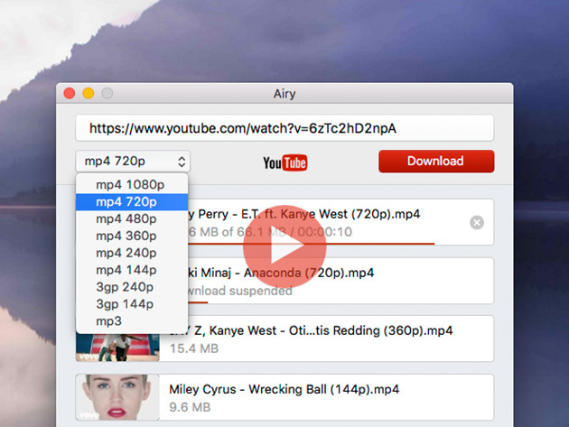 airy youtube downloader.