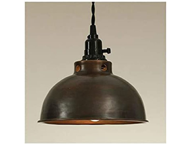 Colonial Tin Works 930029C Antique Cord Certified Dome Pendant Lamp - Copper (New, Damaged Retail Box)