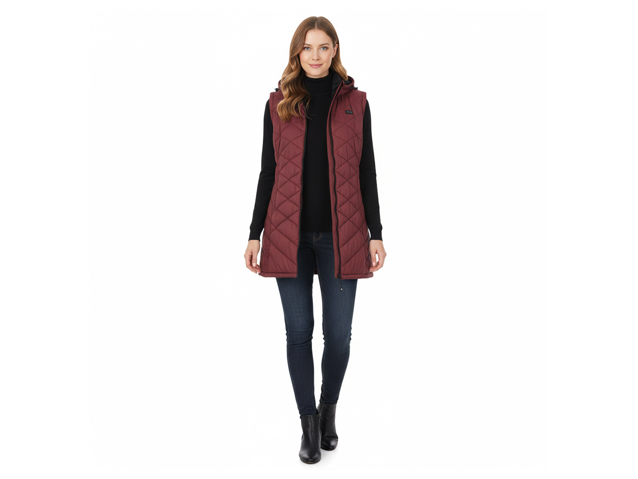 Women's Helios Hybrid Heated Coat (Burgundy/XL)