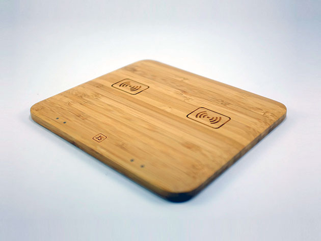 JS Bamboo Dock + Wireless Charger Adapter (Android)