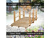 Costway 5' Wooden Garden Bridge Arc Stained Finish Footbridge Backyard Pond Decorative 