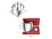 Costway Tilt-Head Stand Mixer 7.5 Qt 6 Speed 660W with Dough Hook, Whisk & Beater Red