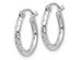 Small Diamond Cut Hoop Earrings in Sterling Silver 1/2 Inch (2.0mm)