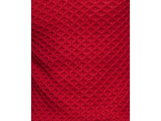Calvin Klein Men's Honeycomb-Knit Sweater Red Size X-Small