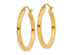 14K Yellow Gold Small Hoop Earrings  3/4 Inch (2.00 mm thick)