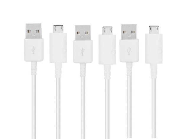 Samsung OEM 5-Feet 3-Pack Micro USB Data Sync Charging Cables for Samsung Galaxy Note 5, Galaxy S6 Edge+, S7, S7 Edge, 3-Pack - Non-Retail Packaging ECB-DU4AWE
