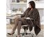 Serta Silky MacroMink Electric Heated Warming Snuggler Cape Wrap Chocolate - Chocolate
