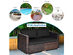 Costway 2 Piece Patio Rattan Corner Sofa Sectional Furniture Set Black Cushion - Black