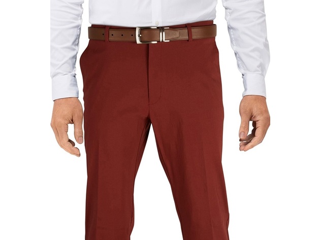 Tommy Hilfiger Men's Modern-Fit Thflex Stretch Comfort Dress Pants Wine Size 30X30