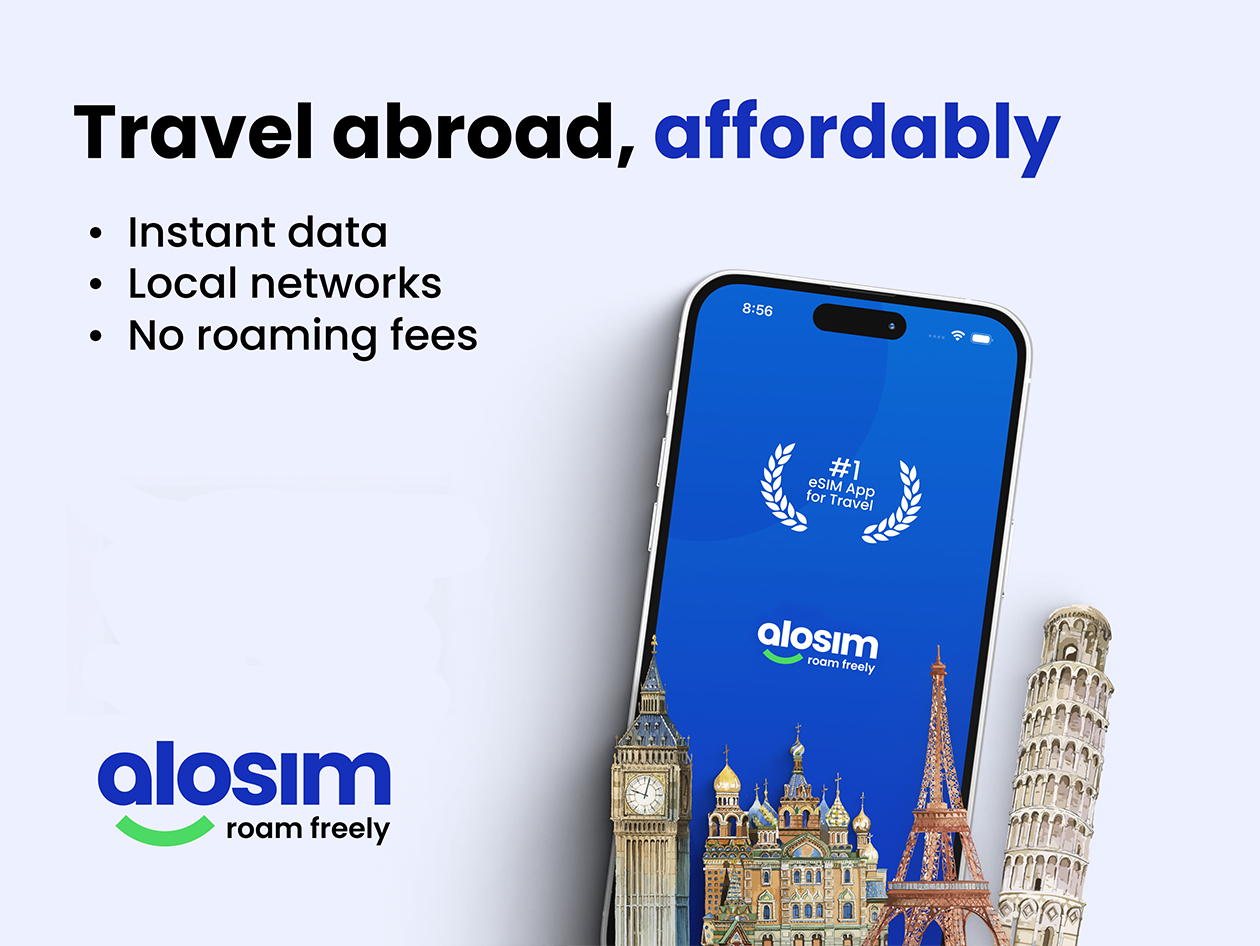 aloSIM Traveler's Mobile Data Plan: Pay $25 for $50 Credit