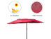 Costway 15' Market Outdoor Umbrella Double-Sided Twin Patio Umbrella with Crank Wine Red