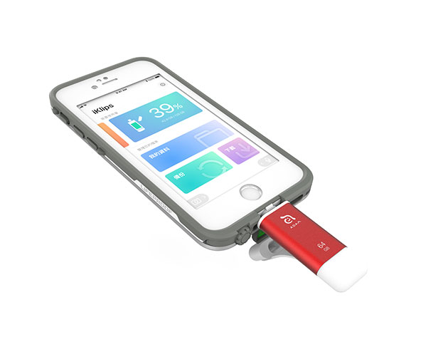 iKlips II Lightning iOS Flash Drive (64GB/Red)