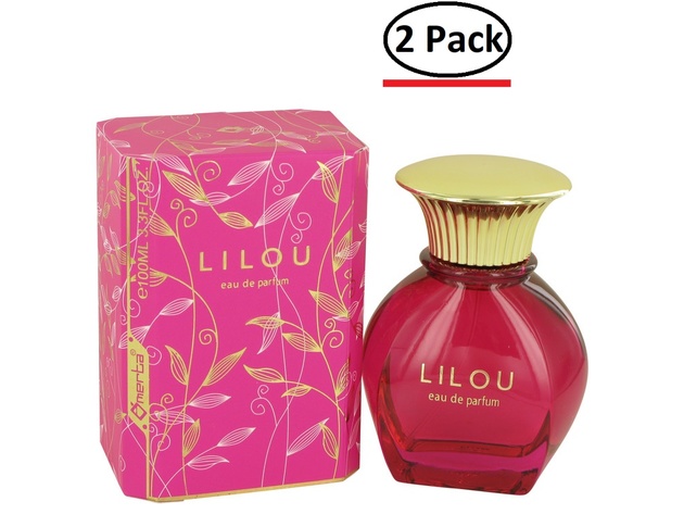 Lilou by La Rive Eau De Parfum Spray 3.3 oz for Women (Package of 2)