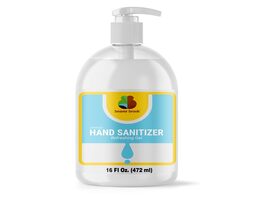 Hand Sanitizer, Refreshing Gel, 70% Ethyl Alcohol, Made in USA - 16 oz (473ml)