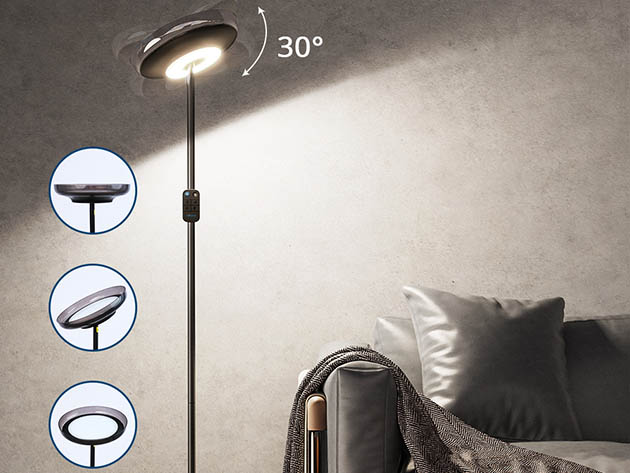 Miroco LED Sky Modern Torchiere Height Adjustable Floor Lamp