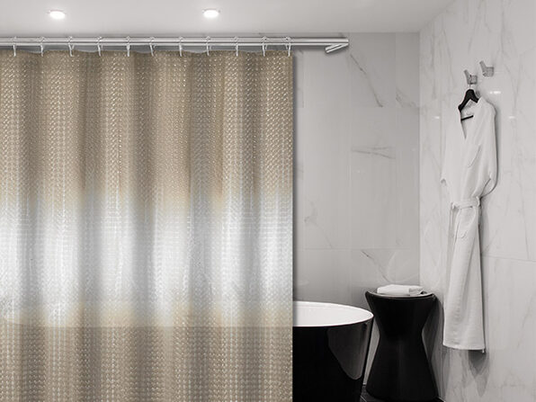 Jay Eva Shower Curtain Taupe, Images Of Celebrity Shower Curtains