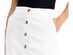 Maison Jules Women's Button-Front Denim Skirt White Size 8