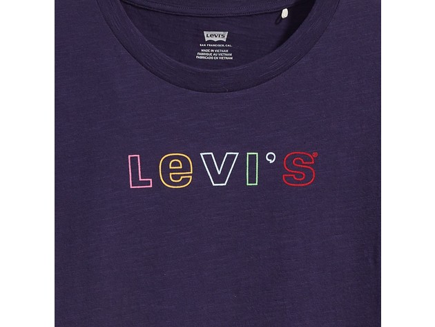Levi's Women's Graphic Surf Tee Purple Size Extra Large