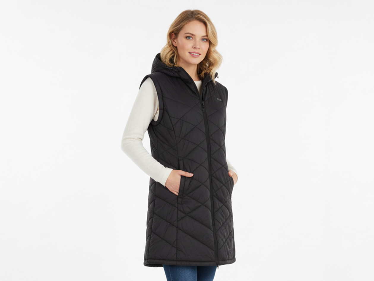 Women's Helios Hybrid Heated Coat with Power Bank (Black/Large)