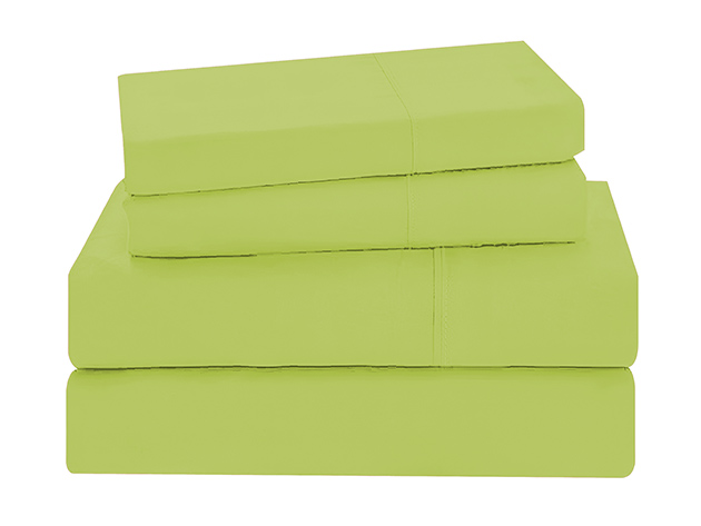 4-Piece Microfiber Sheet Set (Green/Queen)