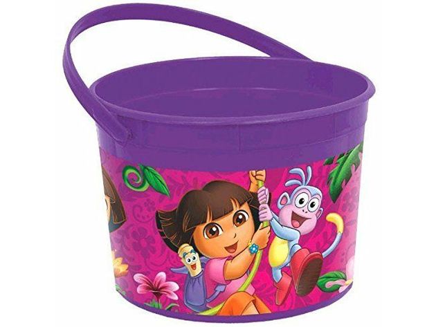 Dora the Explorer Plastic Favor Bucket Container ( 1pc ) - Purple