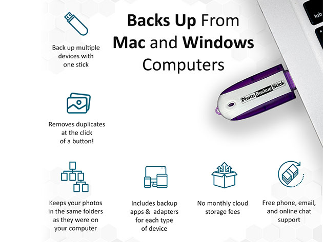 Photo Backup Stick (Purple/16GB)